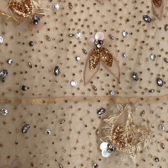 Elie Tahiri/NWT MARITZA dress. Sleeveless Midi in Neutral Tones Size US 6 - Picture 12 of 16